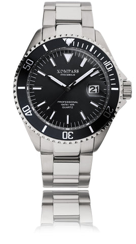 KOMPASS PROFESSIONAL DIVER BLACK