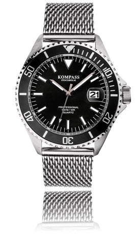 Kompass Professional Diver Mesh Black