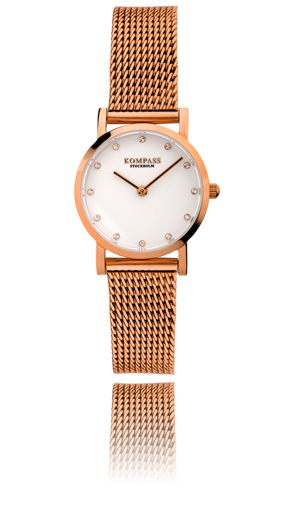 KOMPASS NAUTILUS PETITE ROSE GOLD MESH