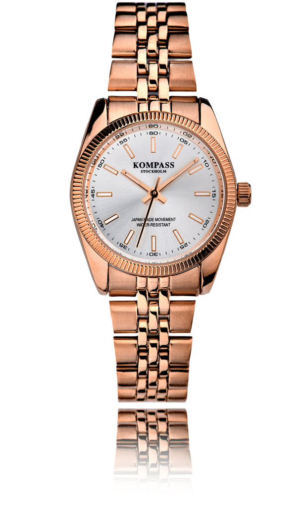 Kompass Santorini Ladies Rose Gold Silver